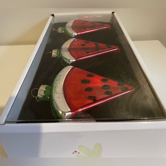 Set Of Three Large Watermelon Ornaments Home Decor - Kitchenn Decor Fruits - Picture 3 of 6